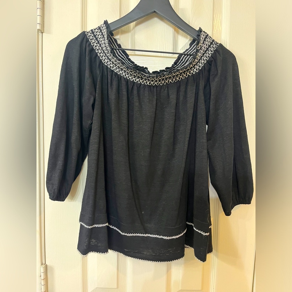 White House Black Market off-the-shoulder blouse